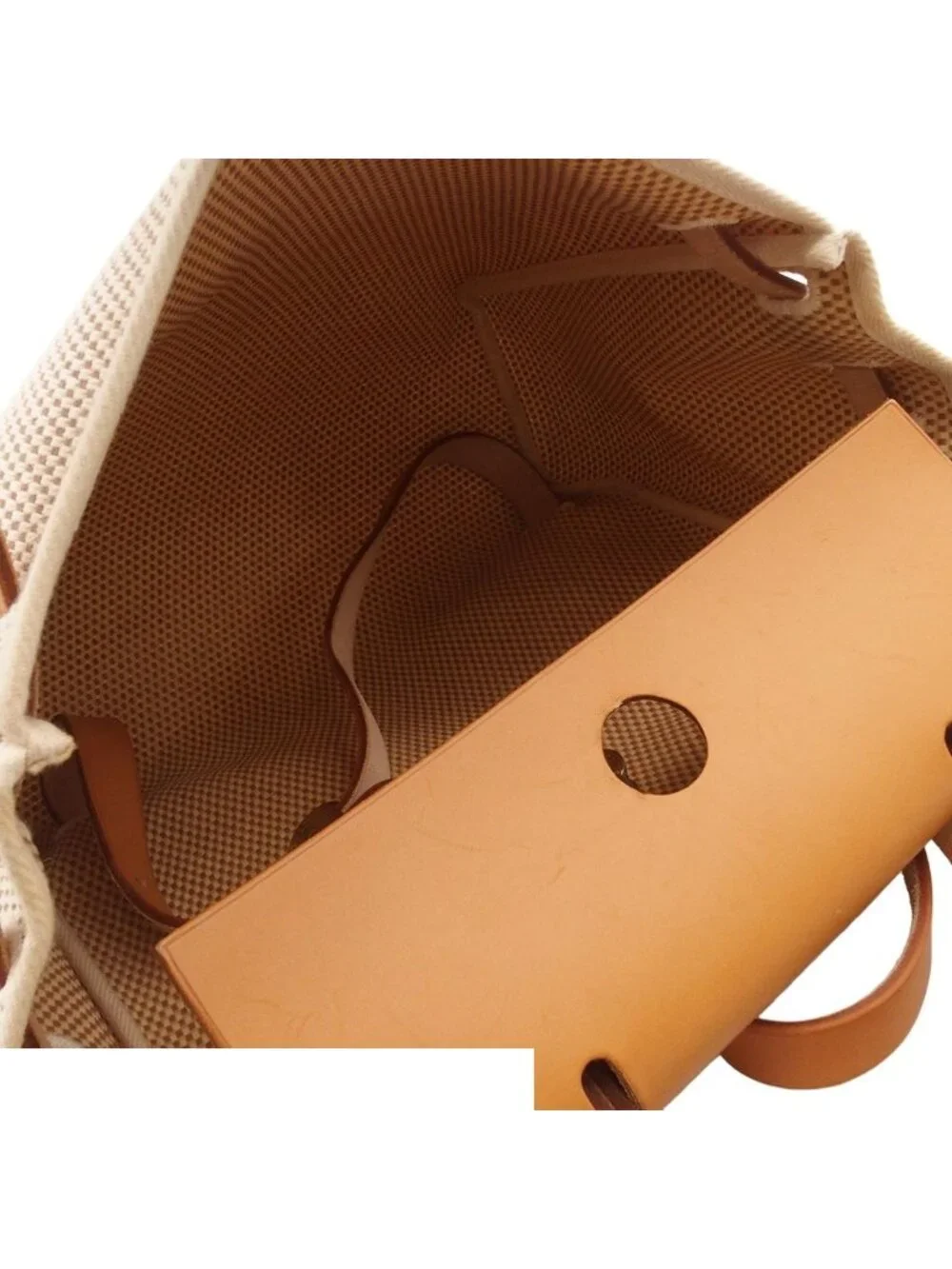 Hermes Herbag a Dos PM Natural Silver Toile Vache Backpack